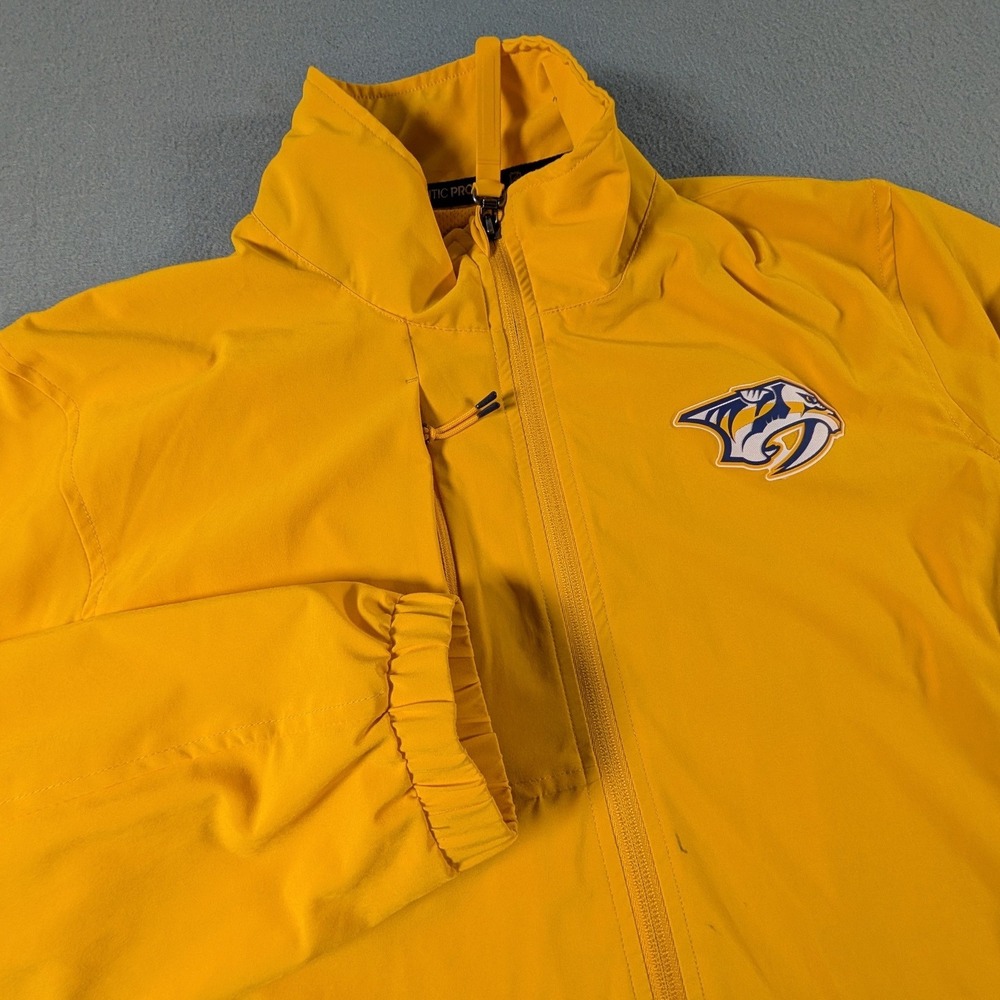 Nashville Predators Fanatics Jacket Mens Medium NWT Authentic Pro NHL Gold Zip